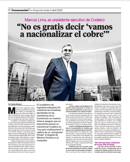 Pantallazo entrevista Marcos Lina