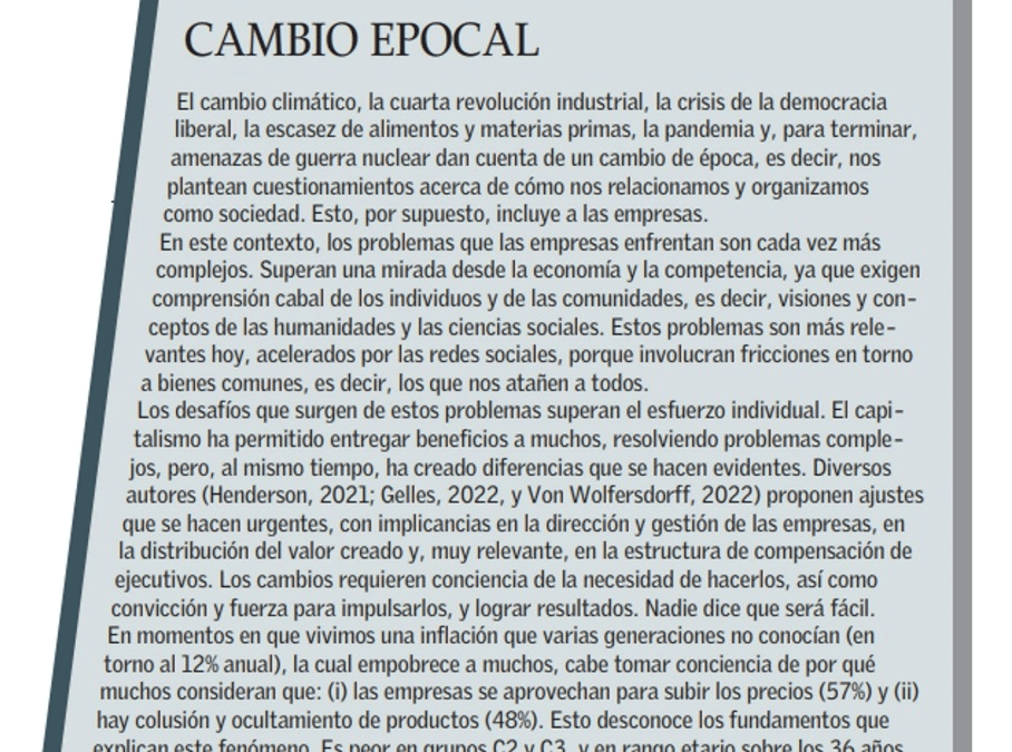 Columna de Claudio Pizarro: Cambio epocal