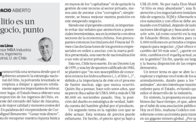 El litio es un negocio, punto